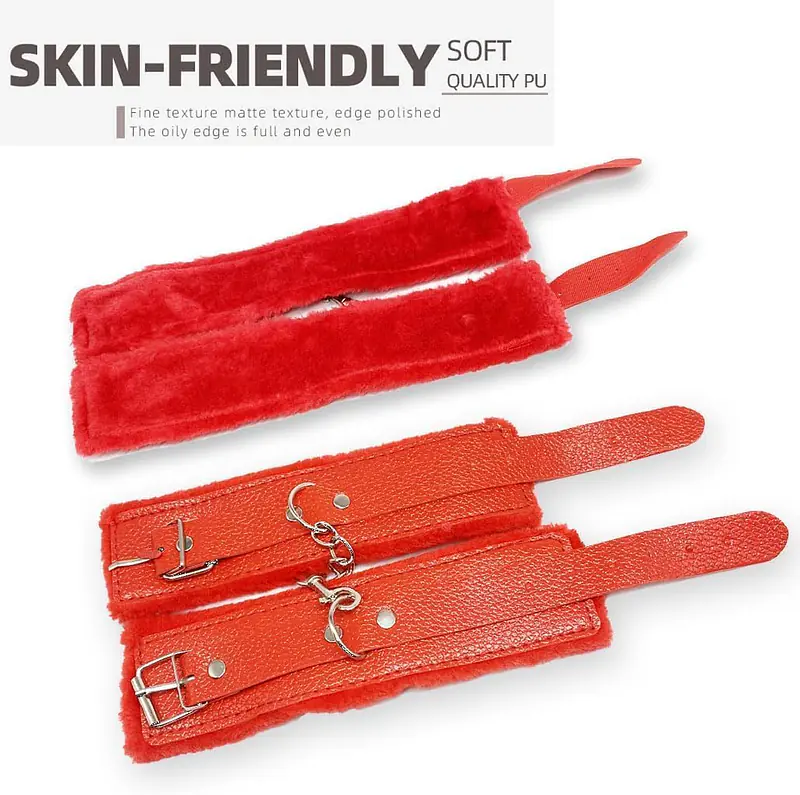 Premium 10-Piece BDSM Kit for Couples with Bed Restraints, Handcuffs, Nipple Clips and Bondage Accessories - Master