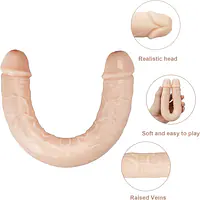 12 Inch Realistic Double Ended Flexible Dildo with Veins - Master