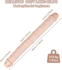 12 Inch Realistic Double Ended Flexible Dildo with Veins - Master
