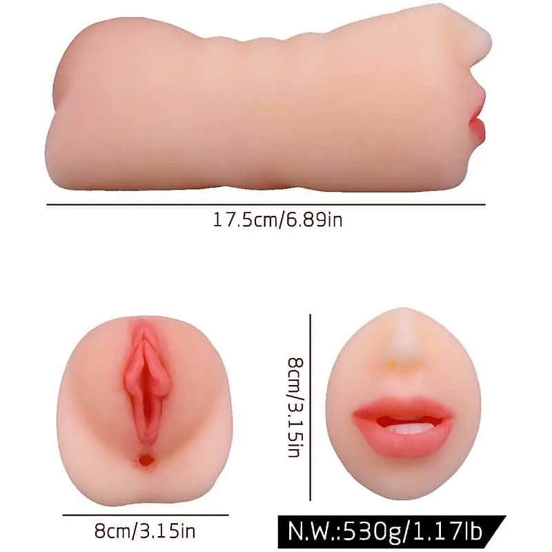 Luxe 2-in-1 Vagina & Mouth Pleasure Stroker - Master