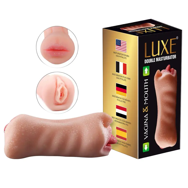 Luxe 2-in-1 Vagina & Mouth Pleasure Stroker - Master
