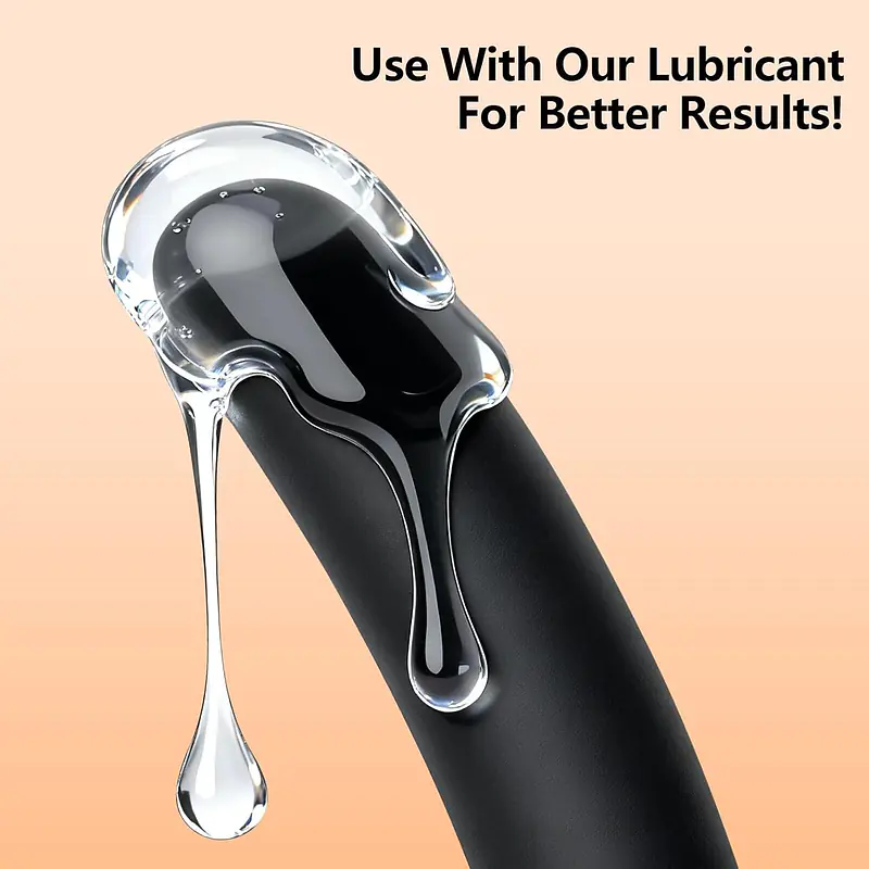 Black Silicone Butt Plug with Suction Cup Base - Master