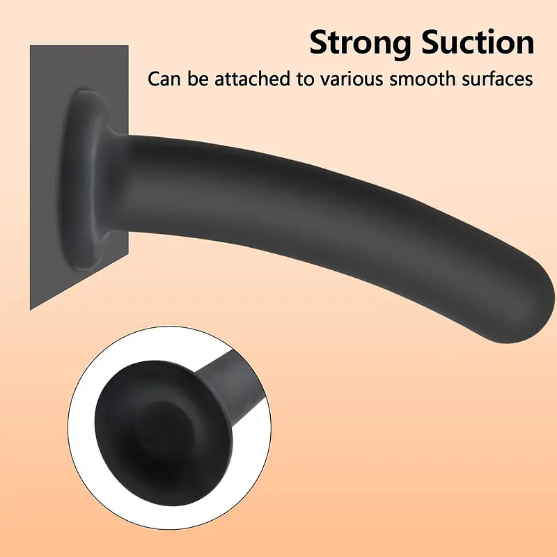 Black Silicone Butt Plug with Suction Cup Base - Master