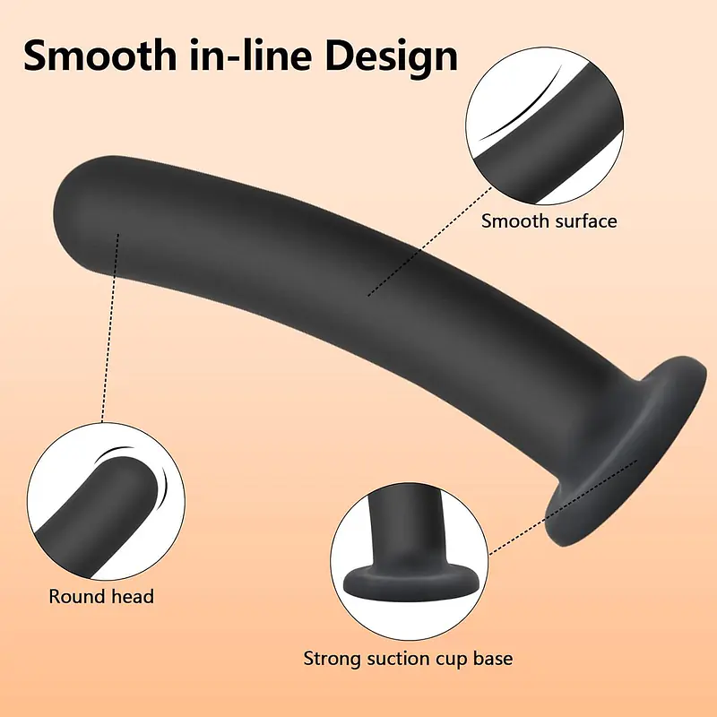 Black Silicone Butt Plug with Suction Cup Base - Master