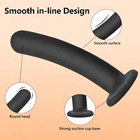 Black Silicone Butt Plug with Suction Cup Base - Master