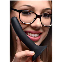 Black Silicone Butt Plug with Suction Cup Base - Master