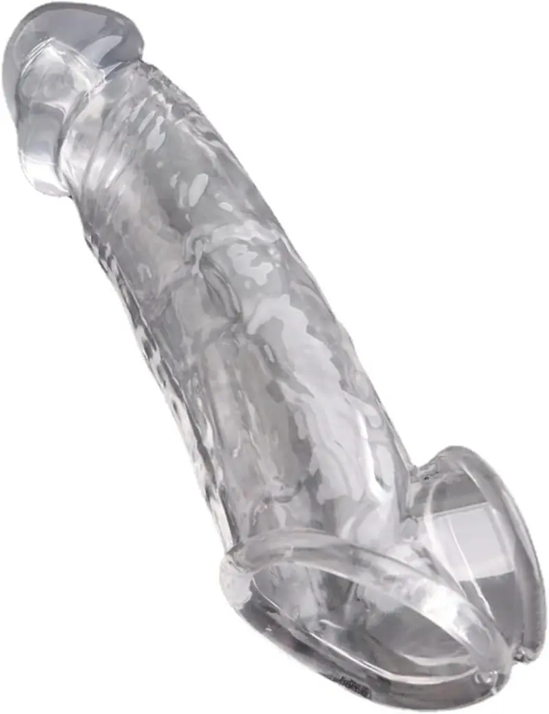 Transparent Silicone Penis Extender Sleeve for Enhanced Length & Girth - Master