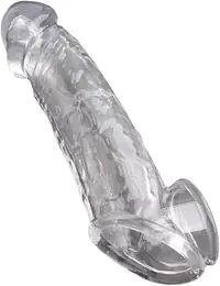 Transparent Silicone Penis Extender Sleeve for Enhanced Length & Girth - Master