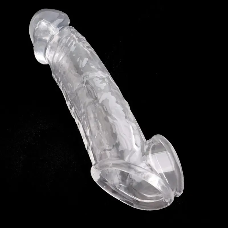 Transparent Silicone Penis Extender Sleeve for Enhanced Length & Girth - Master