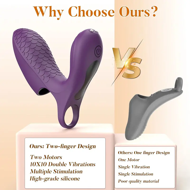 Pulse Touch Wearable Finger Vibrator With G-Spot & Clitoral Stimulatort and 10 Vibration Modes - Master