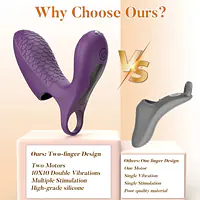 Pulse Touch Wearable Finger Vibrator With G-Spot & Clitoral Stimulatort and 10 Vibration Modes - Master