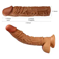 TitanX 8 Inch Penis Extender Sleeve with Realistic Texture - Master