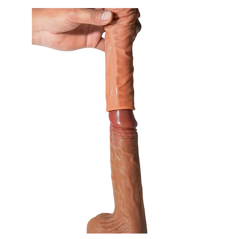 TitanX 8 Inch Penis Extender Sleeve with Realistic Texture - Master