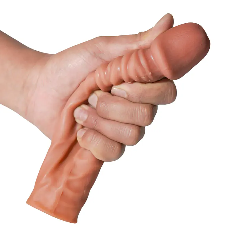 TitanX 8 Inch Penis Extender Sleeve with Realistic Texture - Master