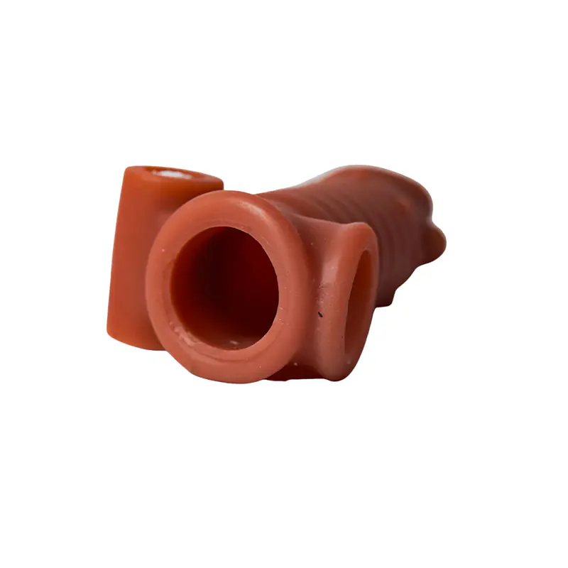 MyPleasure Textured Vibrating Penis Extender Sleeve for Men - Master