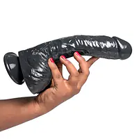 Dark Desire 9-Inch Black Suction Dildo with Veins - Master