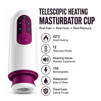 Stretch Pro Heat Automatic Thrusting & Sucking Masturbator with 12 Modes & Voice - Master