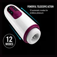 Stretch Pro Heat Automatic Thrusting & Sucking Masturbator with 12 Modes & Voice - Master