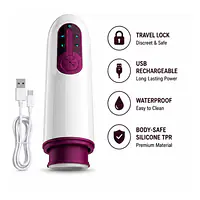 Stretch Pro Heat Automatic Thrusting & Sucking Masturbator with 12 Modes & Voice - Master