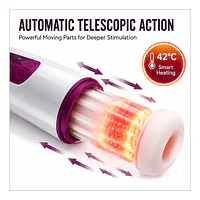 Stretch Pro Heat Automatic Thrusting & Sucking Masturbator with 12 Modes & Voice - Master