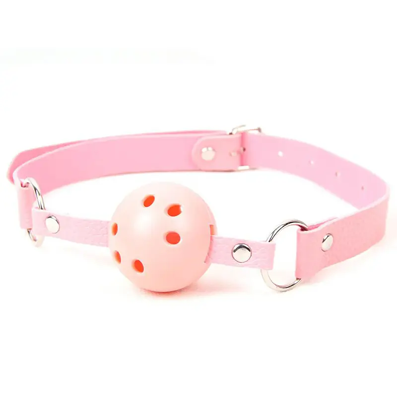 Adjustable Plastic Ball Gag with Strap Assorted Colours Red, Black & Pink - Master