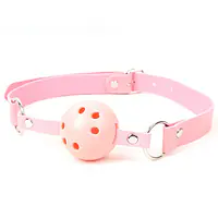 Adjustable Plastic Ball Gag with Strap Assorted Colours Red, Black & Pink - Master