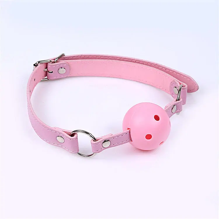 Adjustable Plastic Ball Gag with Strap Assorted Colours Red, Black & Pink - Master