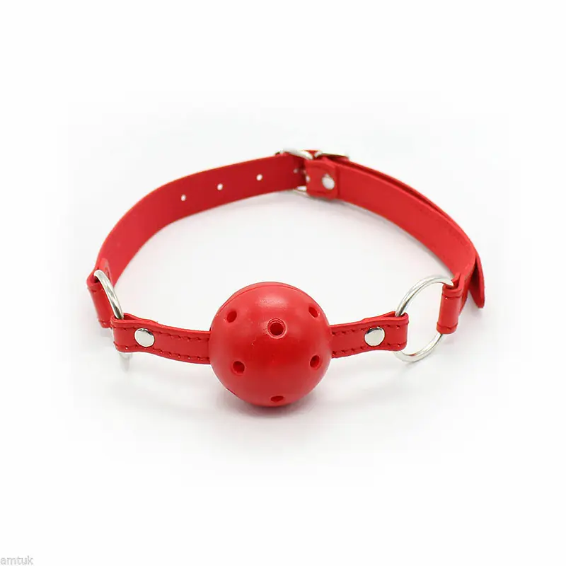 Adjustable Plastic Ball Gag with Strap Assorted Colours Red, Black & Pink - Master