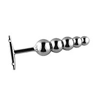 Titan 5-Bead 6-Inch XL Stainless Steel Anal Butt Plug - Master