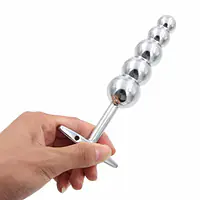 Titan 5-Bead 6-Inch XL Stainless Steel Anal Butt Plug - Master