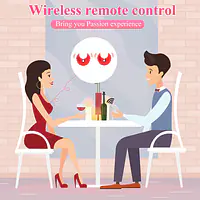 Red Angel Wings Nipple Vibrator with 10 Modes, Remote Control & USB Rechargeable - Master
