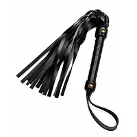 Black Eclipse Cuffs, Flogger & Eye Mask BDSM Kit - Master