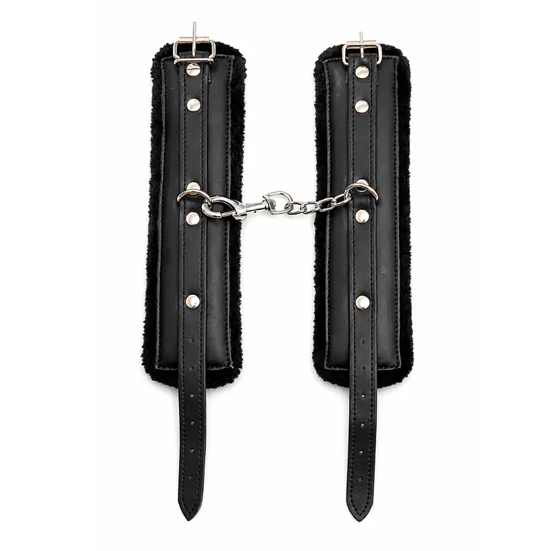 Black Eclipse Cuffs, Flogger & Eye Mask BDSM Kit - Master
