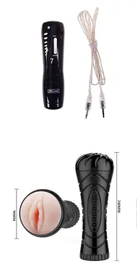 7-Mode Vibrating Fleshlight with Remote & 50ml Lube Combo for Men - Master