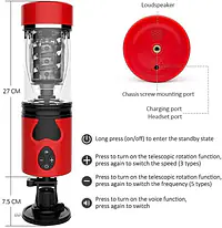MAIG Cyclone Voice Pro Automatic Thrusting, Rotating & Vibrating Stroker with Hands-Free Stand - Master