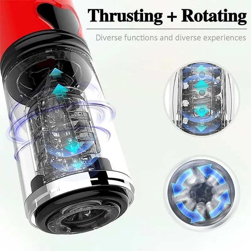 MAIG Cyclone Voice Pro Automatic Thrusting, Rotating & Vibrating Stroker with Hands-Free Stand - Master