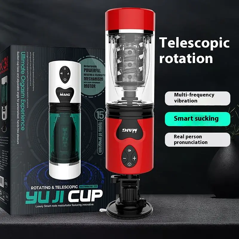 MAIG Cyclone Voice Pro Automatic Thrusting, Rotating & Vibrating Stroker with Hands-Free Stand - Master