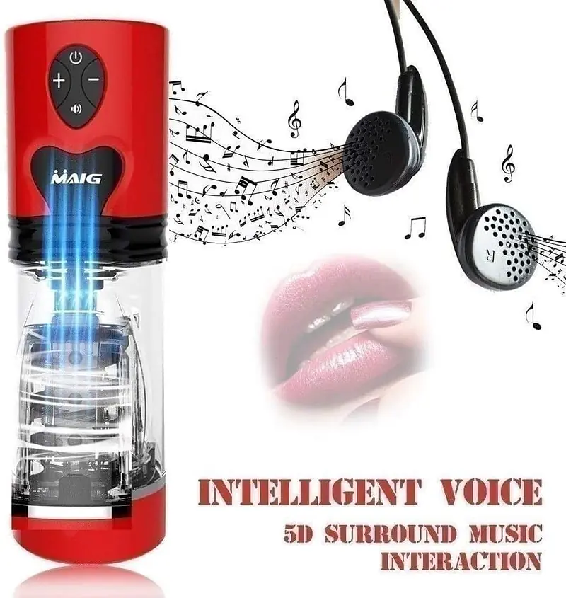 MAIG Cyclone Voice Pro Automatic Thrusting, Rotating & Vibrating Stroker with Hands-Free Stand - Master