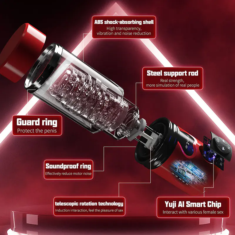 MAIG Cyclone Voice Pro Automatic Thrusting, Rotating & Vibrating Stroker with Hands-Free Stand - Master