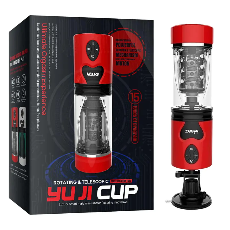 MAIG Cyclone Voice Pro Automatic Thrusting, Rotating & Vibrating Stroker with Hands-Free Stand - Master