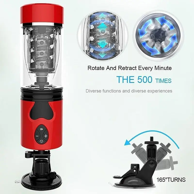MAIG Cyclone Voice Pro Automatic Thrusting, Rotating & Vibrating Stroker with Hands-Free Stand - Master