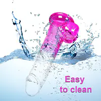 Clear Purple Dual-Tone Dildo with Suction Base 7 Inch - Master