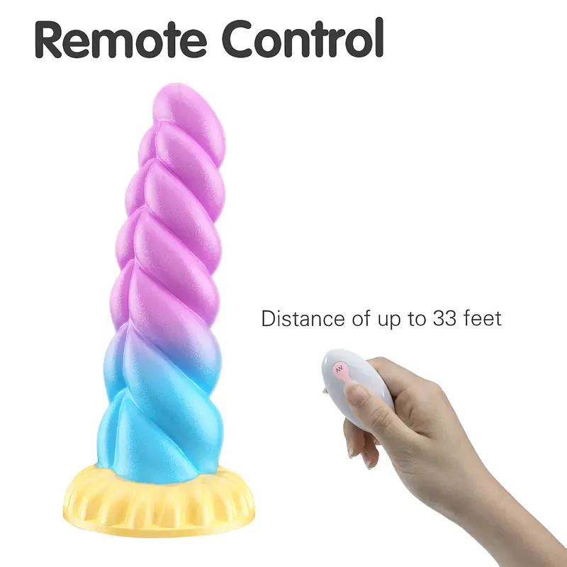 Monster Pulse 7-Inch Vibrating Dildo with 8 Modes, Remote Control & Magnetic Charging - Master