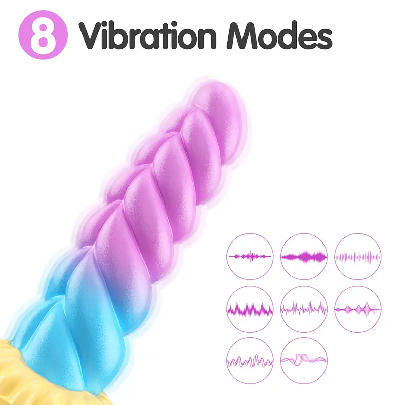 Monster Pulse 7-Inch Vibrating Dildo with 8 Modes, Remote Control & Magnetic Charging - Master