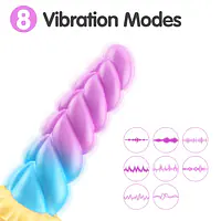 Monster Pulse 7-Inch Vibrating Dildo with 8 Modes, Remote Control & Magnetic Charging - Master
