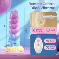 Monster Pulse 7-Inch Vibrating Dildo with 8 Modes, Remote Control & Magnetic Charging - Master