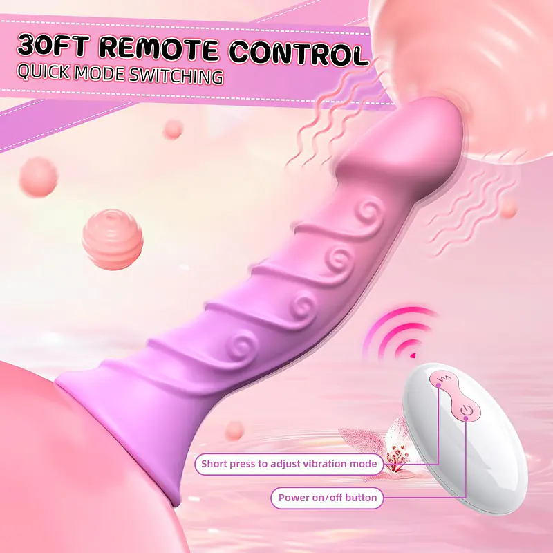 Velvet Twist 7-Inch Vibrating Dildo – 8 Modes, Remote Control & Magnetic Charging - Master