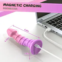 Velvet Twist 7-Inch Vibrating Dildo – 8 Modes, Remote Control & Magnetic Charging - Master