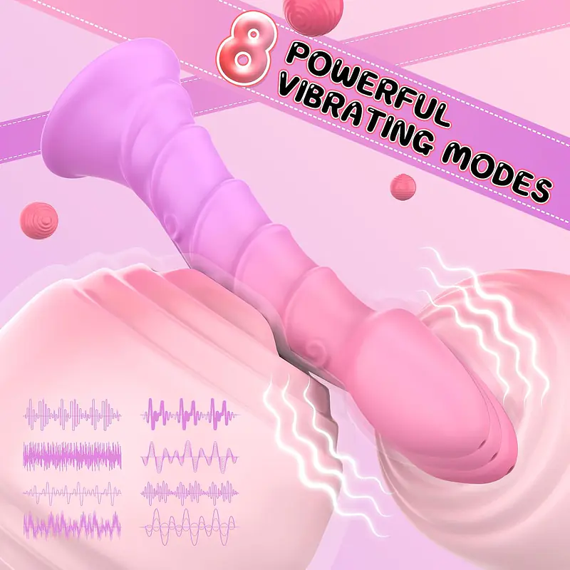Velvet Twist 7-Inch Vibrating Dildo – 8 Modes, Remote Control & Magnetic Charging - Master