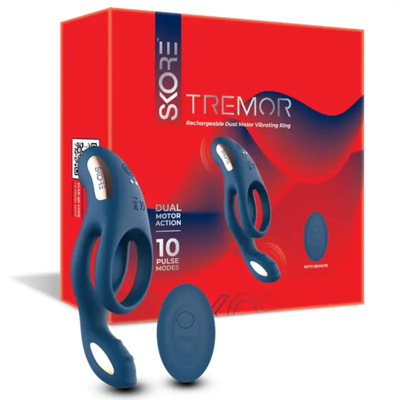 Skore Tremor Dual Motor Vibrating Ring with Ball Strap - Master